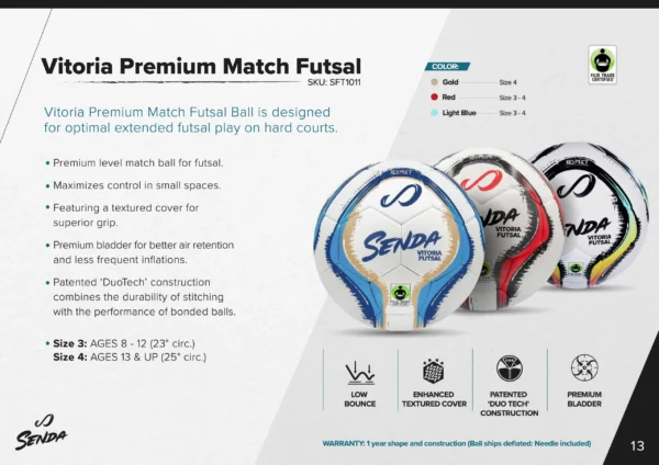 Senda Vitoria Premium Match Futsal Ball - Image 5